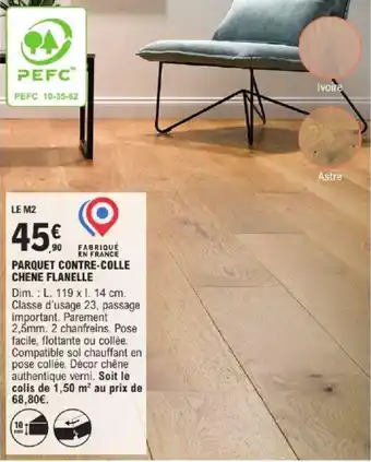 E.Leclerc Brico Parquet contre-colle chene flanelle offre