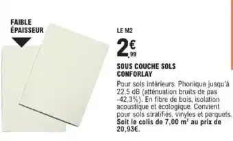 E.Leclerc Brico Sous couche sols conforlay offre