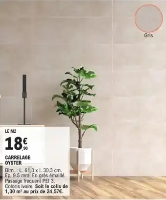 E.Leclerc Brico Carrelage oyster offre