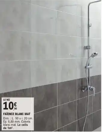 E.Leclerc Brico Faïence blanc mat offre