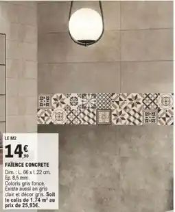 E.Leclerc Brico Faïence concrete offre