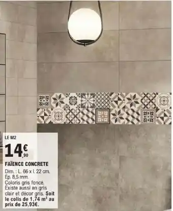 E.Leclerc Brico Faïence concrete offre