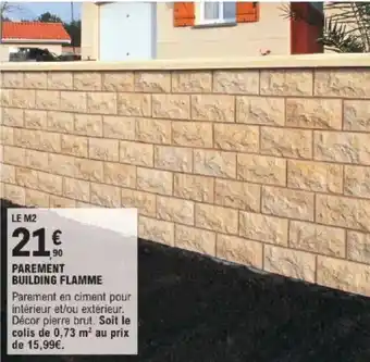 E.Leclerc Brico Parement building flamme offre