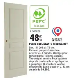 E.Leclerc Brico Porte coulissante alveolaire offre