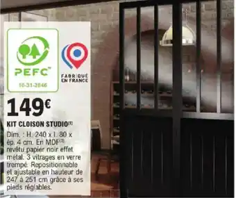 E.Leclerc Brico Kit cloison studio offre