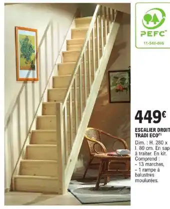 E.Leclerc Brico Escalier droit tradi eco offre