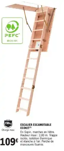 E.Leclerc Brico Escalier escamotable ecokit offre