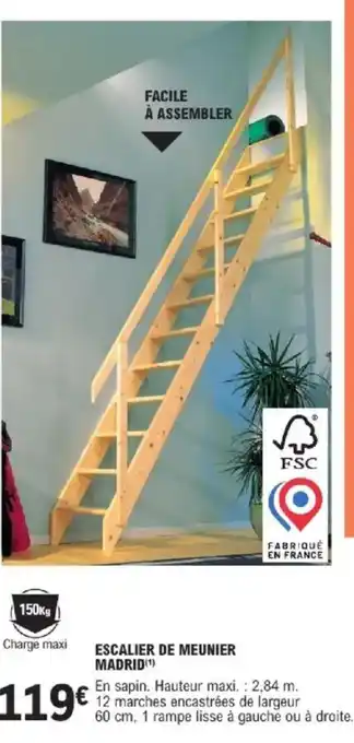 E.Leclerc Brico Escalier de meunier madrid offre