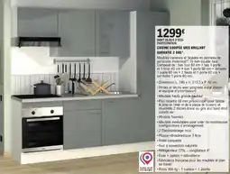 E.Leclerc Brico Cuisine equipée gris brillant offre