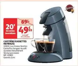 Auchan Cafetière À Dosettes Hd7806/51 offre