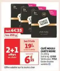 Auchan Café Moulu Carte Noire offre