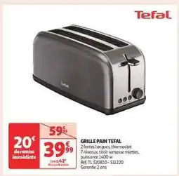 Auchan Grille Pain Tefal offre
