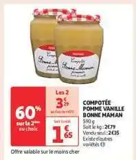 Auchan COMPOTÉE POMME VANILLE BONNE MAMAN offre