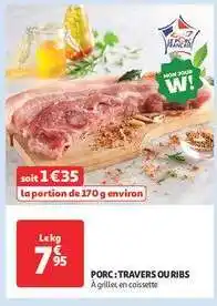 Auchan Porc : Travers Ou Ribs offre