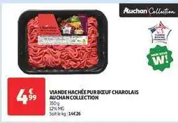 Auchan Viande hachée pur bœuf Charolais Auchan Collection offre