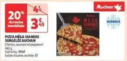 Auchan PIZZA MÉGA VIANDES SURGELÉE AUCHAN offre