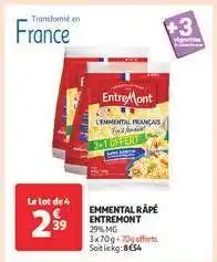 Auchan Emmental Râpé Entremont offre
