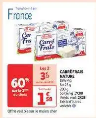 Auchan Carré Frais Nature offre