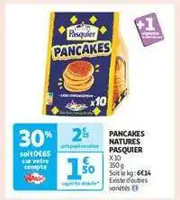 Auchan PANCAKES NATURES PASQUIER offre