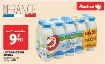 Auchan Lait Demi-Écrémé Auchan offre