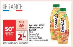 Auchan Boisson Lactée Pêche Abricot Danao offre