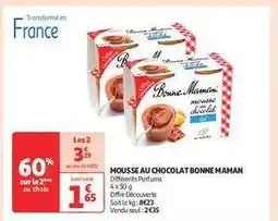 Auchan Mousse Au Chocolat Bonne Maman offre