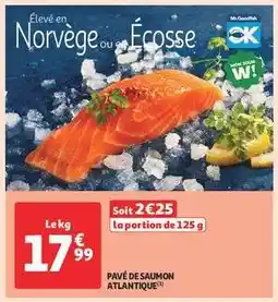 Auchan Pavé De Saumon Atlantique offre