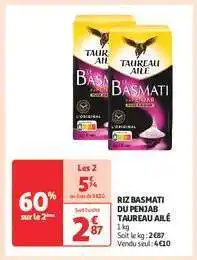 Auchan Riz Basmati Du Penjab Taureau Ailé offre