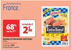 Auchan Ravioli Extra Boeuf Lustucru offre
