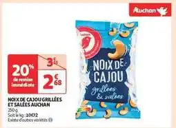 Auchan Noix De Cajou Grillées Et Salées Auchan offre
