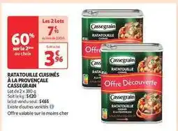 Auchan Ratatouille cuisinés à la provençale Cassegrain offre