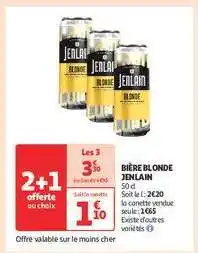 Auchan Bière Blonde Jenlain offre