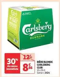 Auchan Bière Blonde Carlsberg Club offre