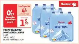 Auchan Eau De Source De Montagne Auchan offre