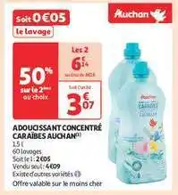 Auchan Adoucissant Concentré Caraïbes Auchan offre
