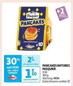 Auchan PANCAKES NATURES PASQUIER offre