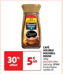 Auchan Café Soluble Maxwell House offre