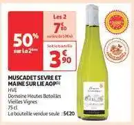 Auchan Muscadet Sèvre Et Maine Sur Lie Aop offre