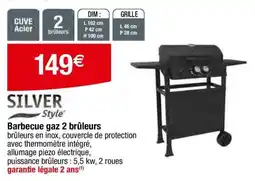 Carrefour Barbecue gaz 2 brûleurs offre