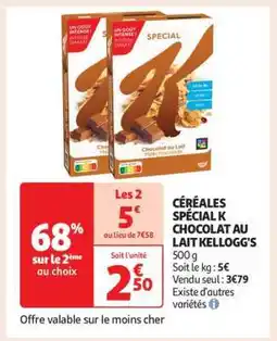 Auchan Céréales Special K Chocolat Au Lait Kellogg's offre