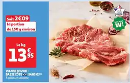 Auchan Viande Bovine : Basse Côte** Sans Os offre