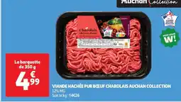 Auchan Viande hachée pur bœuf Charolais Auchan Collection offre