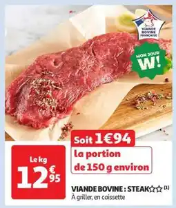 Auchan Viande Bovine : Steak offre