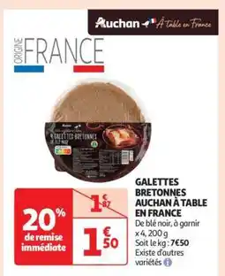 Auchan Galettes Bretonnes Auchan À Table En France offre