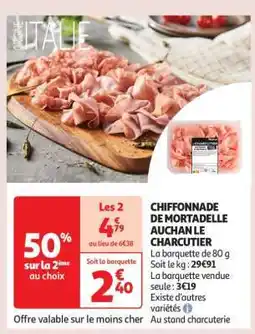 Auchan Chiffonnade De Mortadelle Auchan Le Charcutier offre