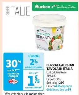 Auchan Burrata Auchan Tavola In Italia offre