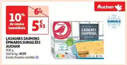 Auchan Lasagnes Saumons Épinards Surgelées Auchan offre