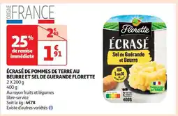Auchan ÉCRASÉ DE POMMES DE TERRE AU BEURRE ET SEL DE GUERANDE FLORETTE offre