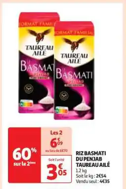 Auchan Riz Basmati Du Penjab Taureau Ailé offre