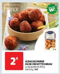 Auchan Acras De Morue Ou De Crevettes Briau offre